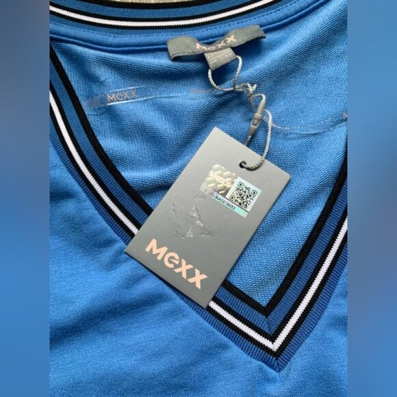 Mexx Athletics V-neck Sweater Top Pullover Blue Womens Size XL - Picture 4 of 7